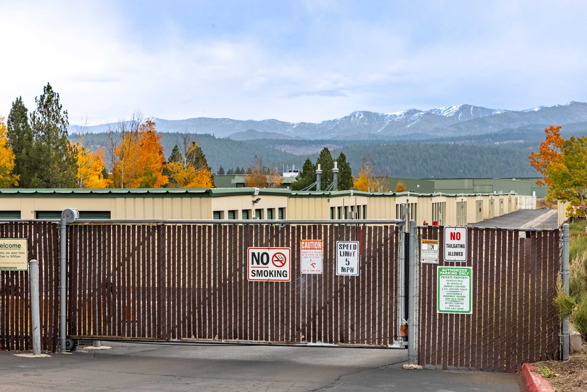 Town & Country Storage units behind secure gate