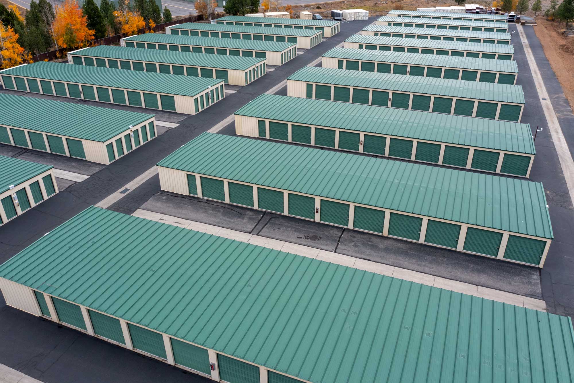 Aerial view of Town & Country Storage units